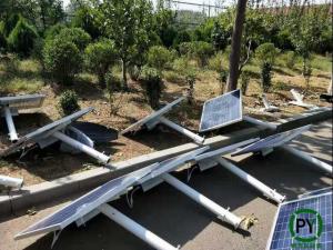北京农村太阳能路灯6米安装现场